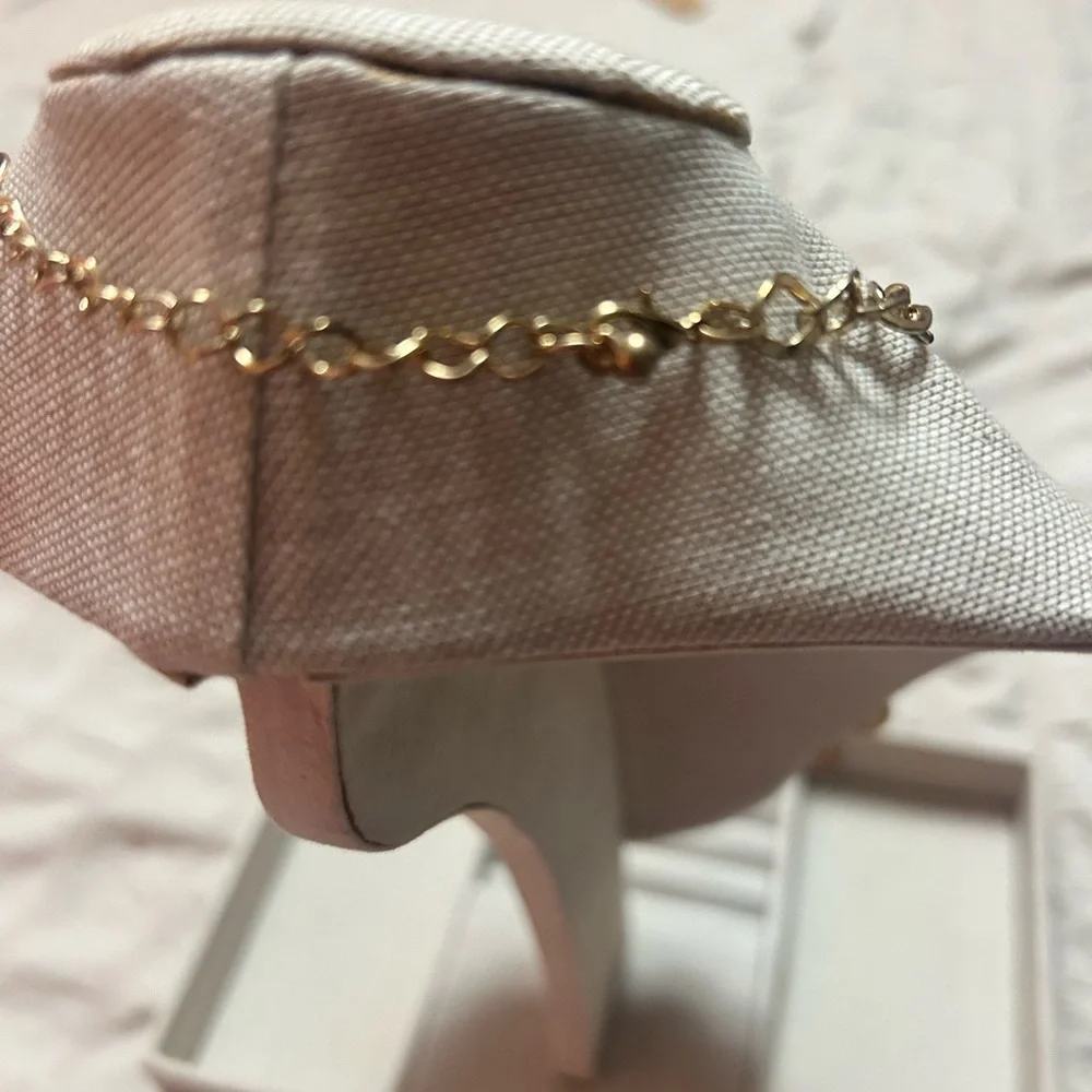 Stella & Dot MAE Red Statement Necklace Gold Tone Floral Backing Retired